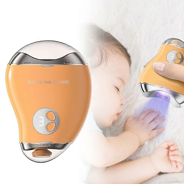 2-in-1 Sähköinen Kynsileikkuri LED-valolla - Automaattinen Trimmeri Varpaan- ja Sormenkynsille, 3 Tilaa Lapsille, Aikuisille ja Seniorille Wheat