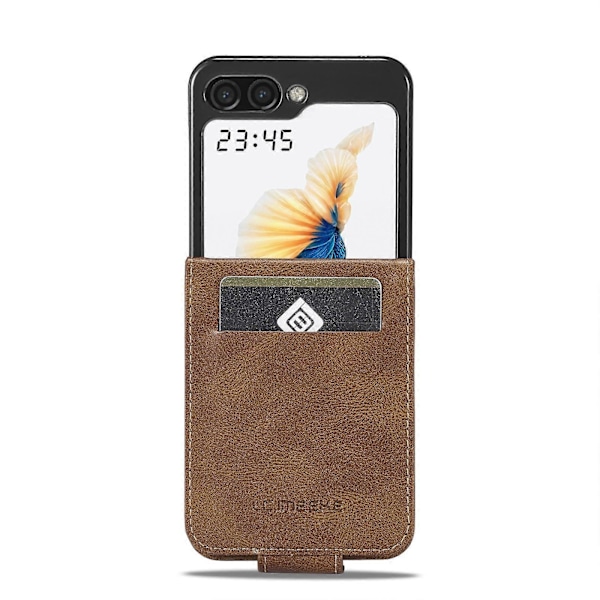 RFID-nahkainen puhelinkotelo Samsung Galaxy Z Flip5:lle Brown