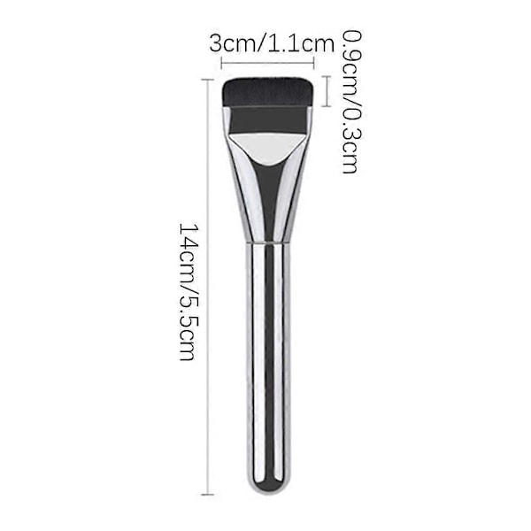 Ultra Tynd Flat Head Foundation-Børste Ultra Tynd Bladformet Flat Head Makeup Børste Ansigtsmakeup Værktøj