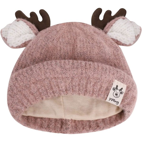 Baby talvineulottu hattu Söpö hirven pipo -hattu Suloinen Baby cap vastasyntyneelle lahja