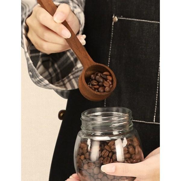 Trefjøl Kaffe Skje, Kaffe Måleskje for Måling av Kaffe Bønner, Hele Bønner Malt Kaffe eller Te, Hjemmekjøkken Redskaper