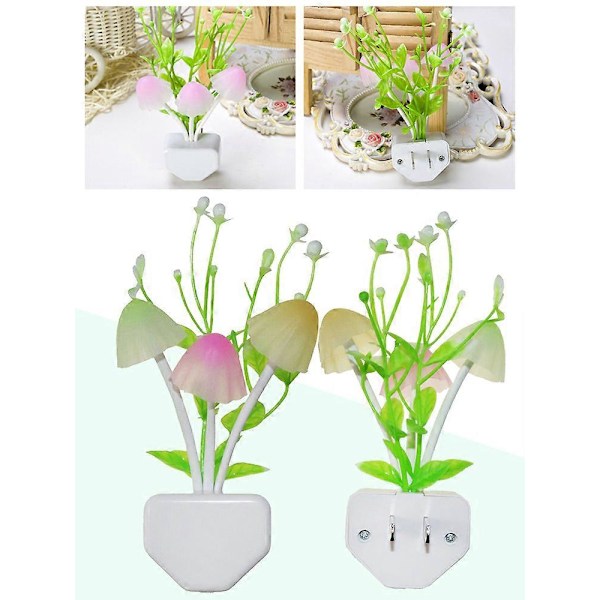 2-pack Romantisk Färgrik Sensor LED Svamp Nattlampa Vägglampa Heminredning