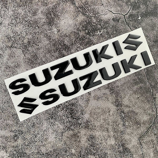 Suzuki-tarra 3D Tankin Tarrasarja Logo Kultainen Tunnus Red Small