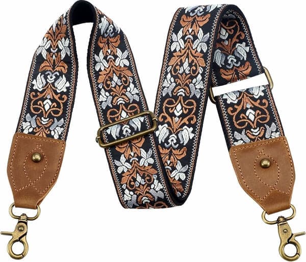 Justerbar Jacquard Väskrem, 5 cm Bred Axelrem i Läder, för Crossbody- & Laptopväskor