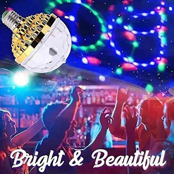 Fargerik Roterende Magisk Kule Lys Fargerik Led Diskolampe Pære Premium Magisk Lampe Plugg Inn Diskokule Lys Rgb Strobe