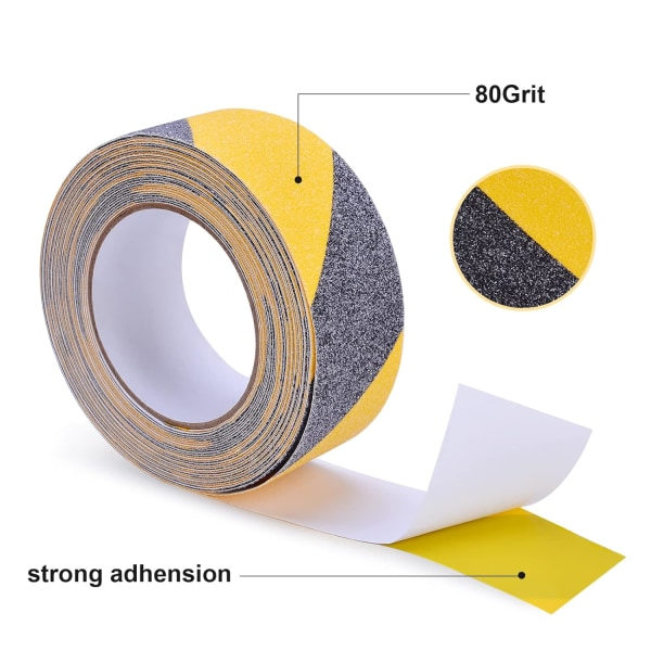 Selvklebende sklisikker tape for trapper, 5cm*10m, sikkerhetstape, Ye,ZQKLA