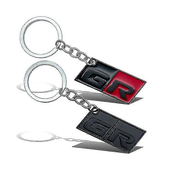 1 stk. Metal Nøglering Bil Nøglering Gr Sport Logo Nøglering Til Toyota Corolla Rav4 Camry Yaris C-hr Rz Rc Rs Prius Tilbehør NO.1 Glossy