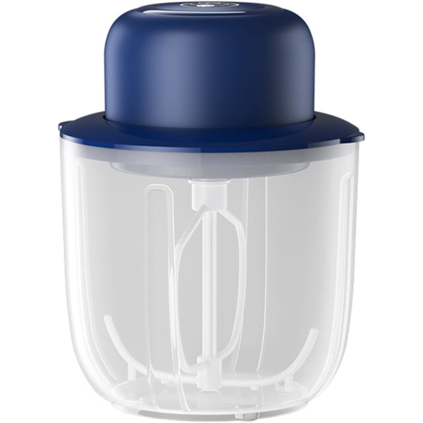 USB-oppladbar elektrisk eggvisp kaffeblender husholdningsmelkblander skummaskin håndholdt trådløs blender Blue
