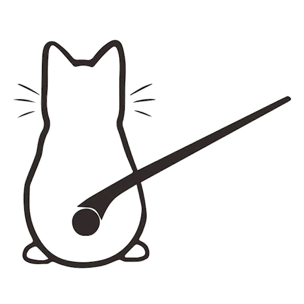Søte Katter Bil Vindusvisker Dekaler Morsomme Katt Bevegelig Hale Reflekterende Klistremerker Black