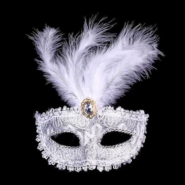 Venetianska masker Halv ansikte Ansiktsmask GUL gul