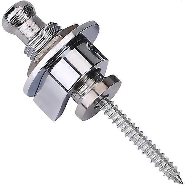 Strap Lock Gitarrbandslås Metall 2st Metall Gitarr Halkskyddsbandslås Ersättningsdel för Elgitarr