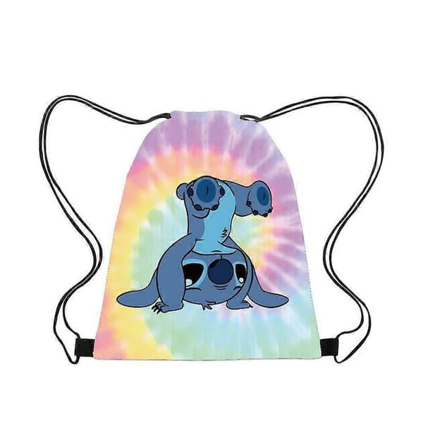 Stitch Dragskoväska Axel Dragskoväska Förvaringsväska Sport Ryggsäck Dragskoväska Basket
