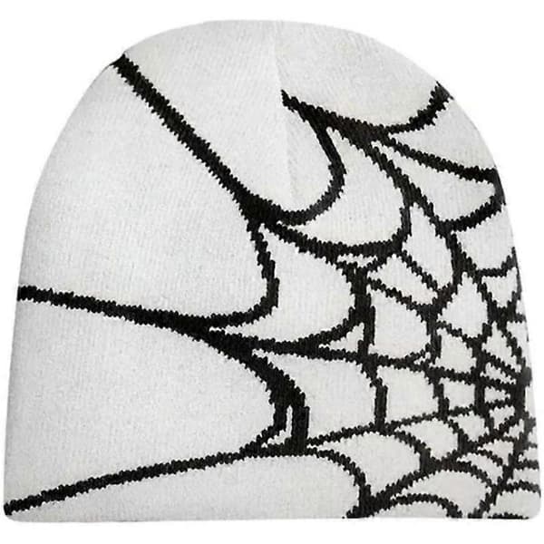 Y2k Mössa Spindelväv Hatt Y2k Stickad Mössa Skullies Mössa Spindelväv Mössa Hatt Baggy Slouchy Mössa Skalle Mössa E