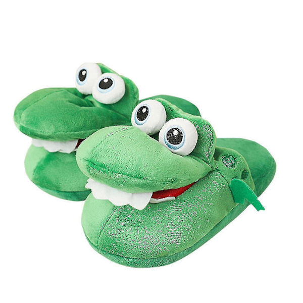 Krokotiili-Plush-Tossut Avolla Suulla Puuvillaiset Tossut Liikkuvalla Suulla For Adult 38-42(27cm)