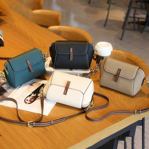 Mjuk Läder Crossbody Väska, Axelväska för Kvinnor Crossbody Skalväska White
