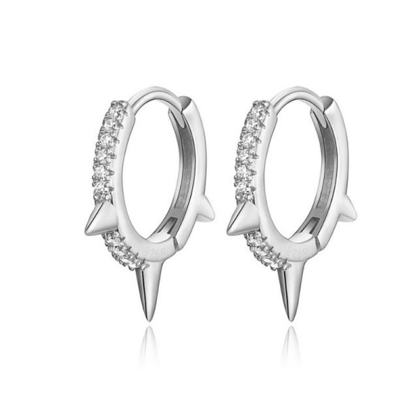 Hoop Øreringe, Små 14K Guldbelagte 925 Sterling Sølv Øreringe silver