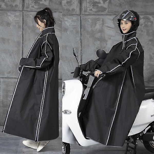 2023 Vespa Regnkläder Herr/Män Dragkedja Huva Poncho Motorcykel Regnkläder Lång Modell Vandring Poncho Miljövänliga Regn Regnkläder sommar-Yvan White xxL