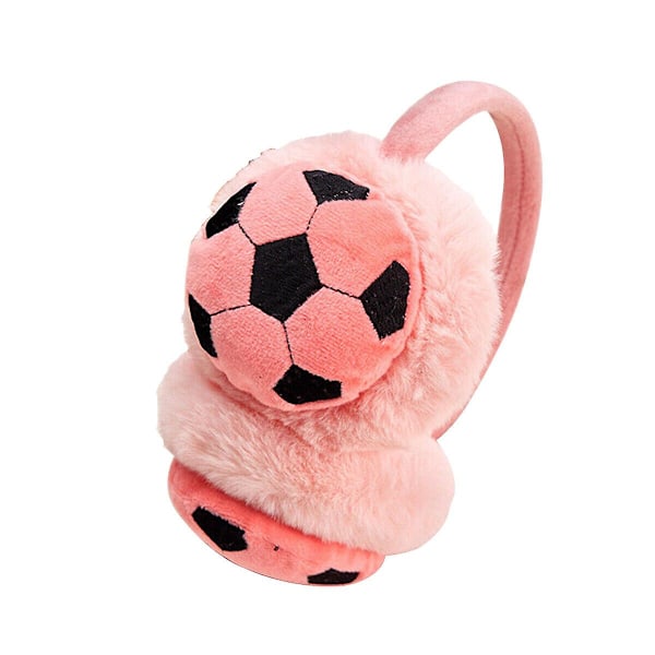 Korvaläpät Talvi Pojat Tytöt Jalkapallo Korvaläpät Lämpimät Pehmeät Paksut Säädettävät Pink