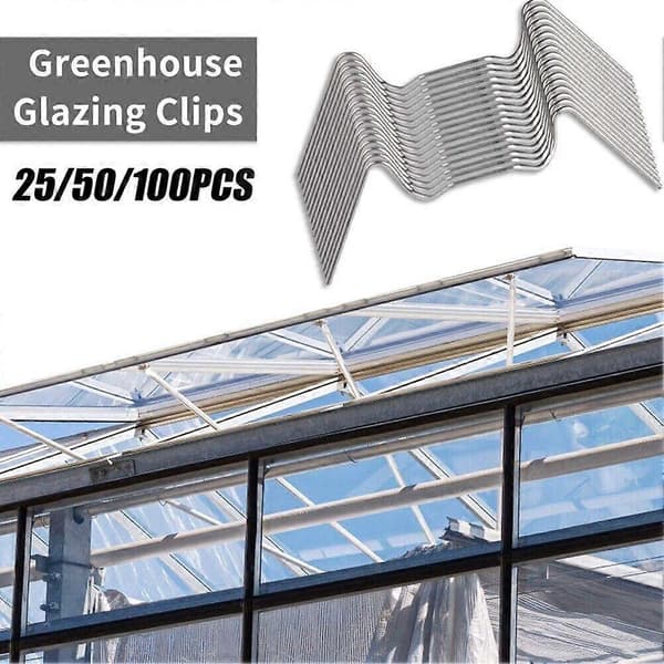 25-100X Rustfrie Stål W Drivhusglass Klips Elite Drivhus Wire Klips 25pcs