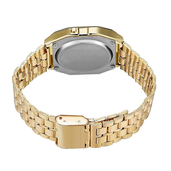 GENEVA Herre Mote Metallrem Elektronisk Kvarts Armbåndsur Gold