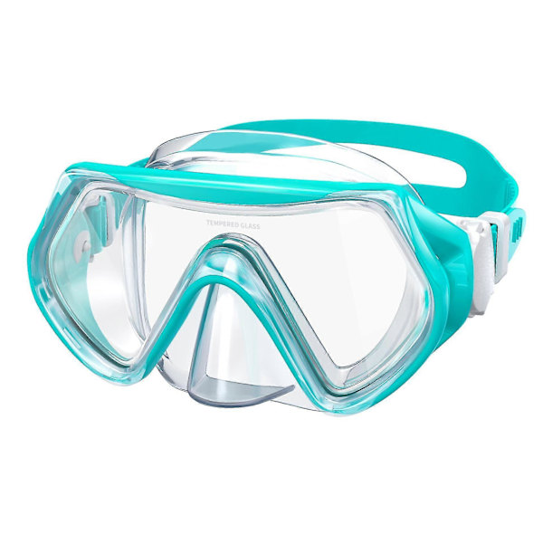 Findway 5-16 Børne Dykke Snorkel Maske Med Næsedækning Anti-dug/UV Beskyttelse 180 Vide Vision Svømmebriller Til Drenge Piger Green