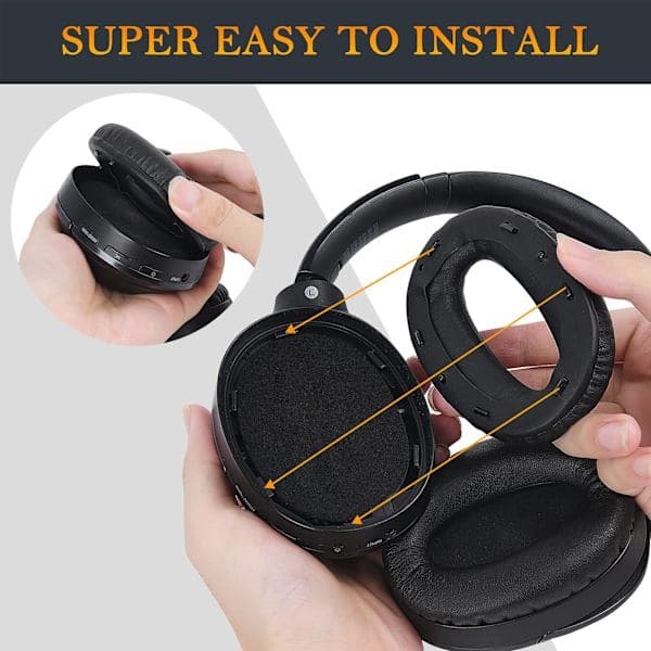 Ørepuder til Sony MDR-1000X WH-1000XM2 1 par Sort