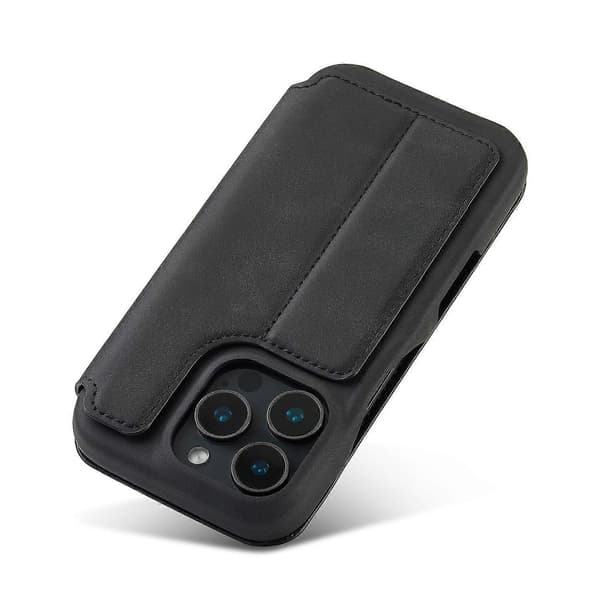 LC.IMEEKE Deksel til iPhone 16 Pro Max med Kortholder, Stativ og Lærdeksel Multicolor Style B