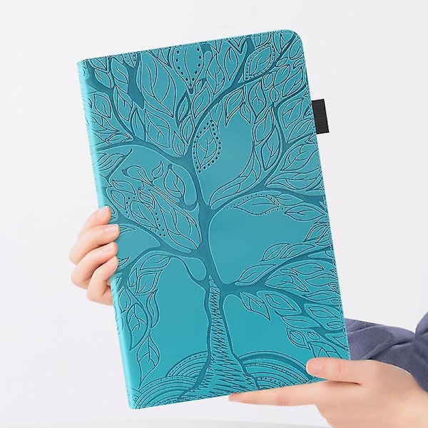 10,2 tommers 9./8./7. generasjon iPad-etui Premium lærveske med automatisk søvn-/vekkefunksjon for iPad Air Blue