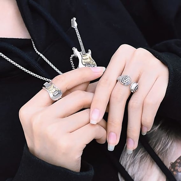 Rock Musik Guitar Halskæde til Mænd Kvinder Drenge Punk Gothic Hængende Vedhæng Choker Halskæder Statement Mode Personlig Gave