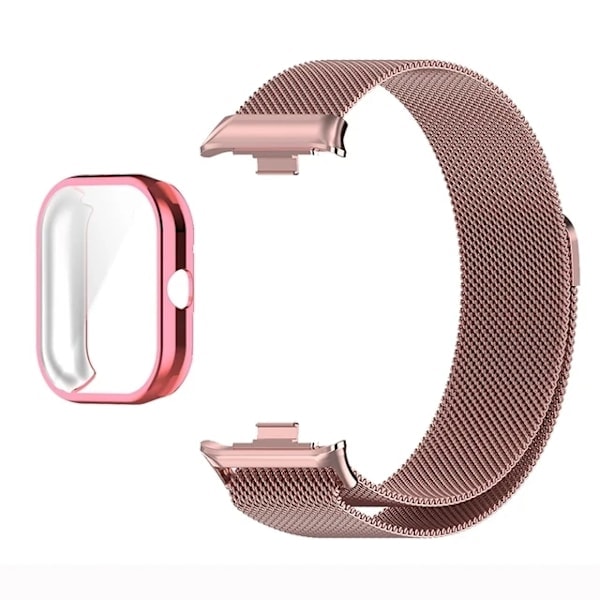 Metallreim for Xiaomi Redmi Watch 4 med TPU-etui skjermbeskytter myk film erstatning Milanese magnetisk sløyfe armbånd Redmi Watch 4 4