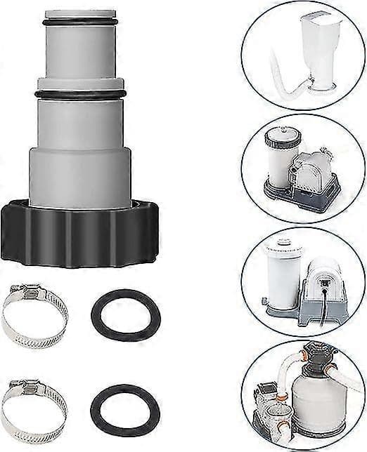 Pooladapter för Intex Poolanslutningsset Slangadapter 32-38mm för Poolpumpar