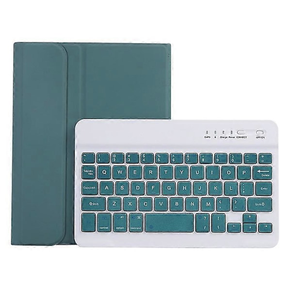 C06B Yhteensopiva iPad mini 6 (2021) Naarmuuntumaton Suojakotelo Bluetooth-näppäimistöllä Iskunkestävä Jalusta Nahkakansi Pe:llä DarkGreen