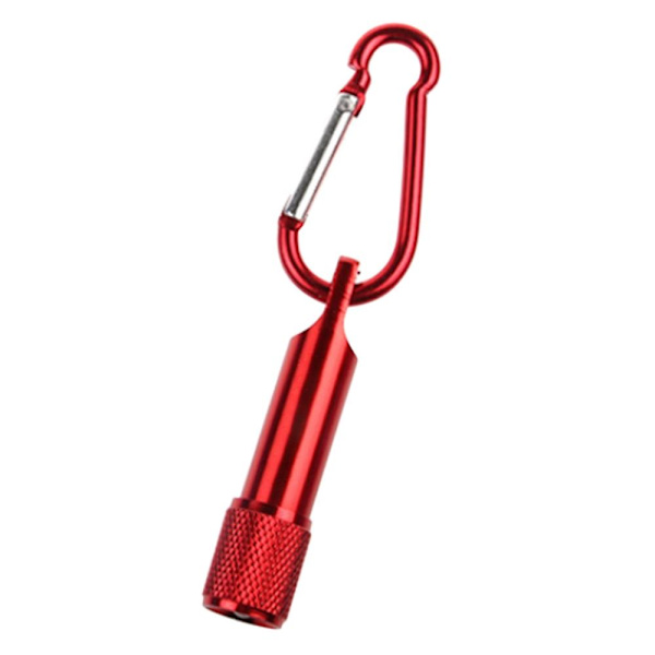 Mini-avaimenperä LED-taskulampulla, erittäin kompakti ja kirkas, hännän kytkimellä, kotiin, leirintään ja matkoille Red