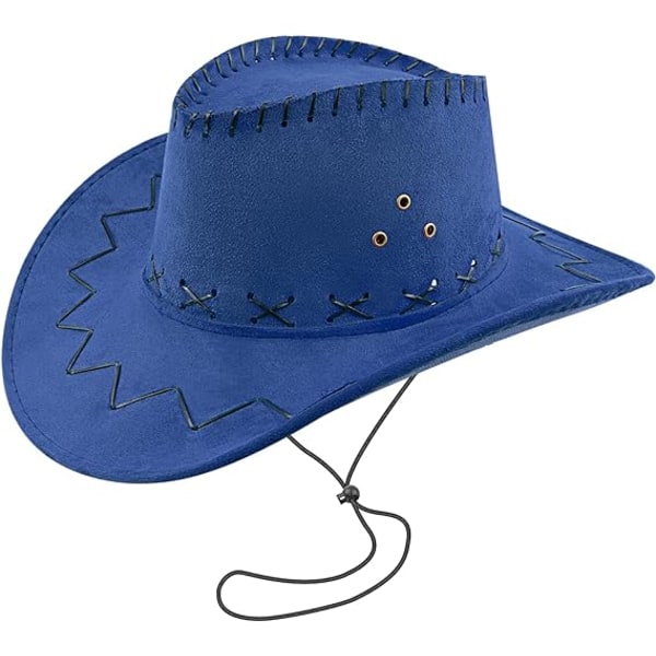 Cowboyhatt med snöre Western cowboyhatt Finklänning Äkta Gunslinger-hatt  Mocka Cowboyhatt för män kvinnor 6932 | Fyndiq