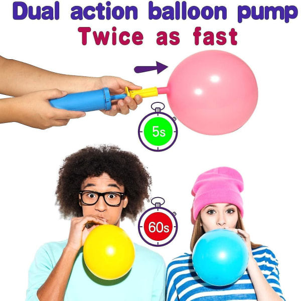 Ballongpump Handhållen uppblåsare Födelsedagsfest Ballonger Perfekt Party Ballong Hand Manuell uppblåsare