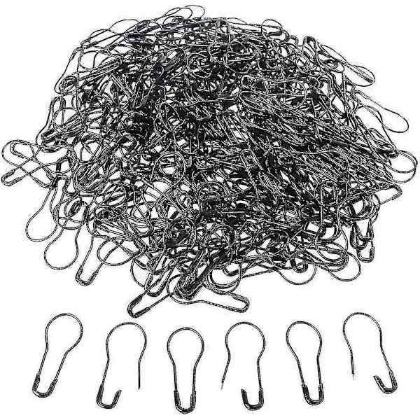 1000 Pak Tøj Etiket Pins Pære Pin Metal Gourd Pin DIY Hjem Tilbehør Sikkerhedspins Pære Pin Black B