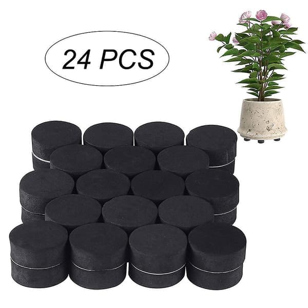 24 usynlige pottefødder med forbedret skridsikker overfladegreb til potter og blomster