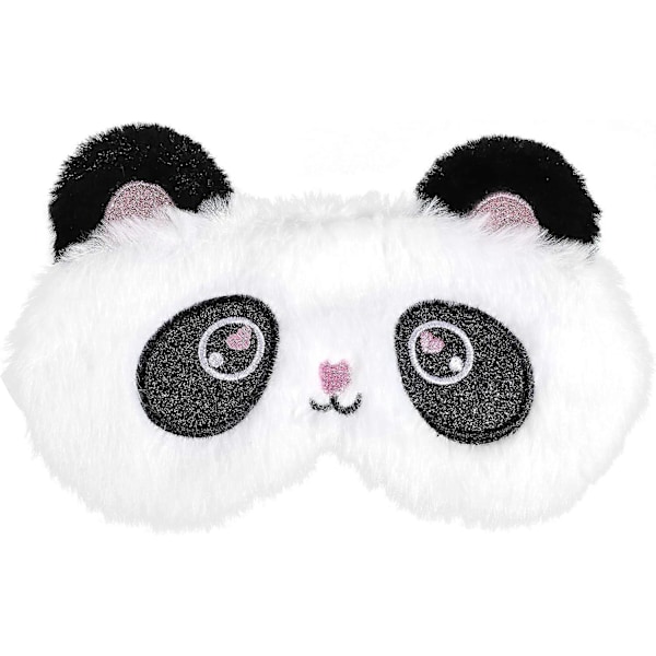 Dww-Sovmask för Barn, Söt och Rolig 3D Plysch Sovmask Tecknad Panda Sovmask, Ögonmask för Sömn