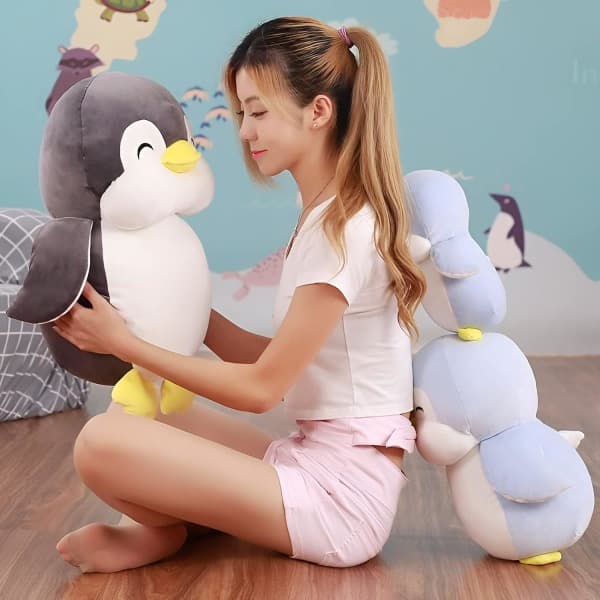 (Harmaa, 17,7 tuumaa/45 cm) Pehmo Pingviini Pehmolelut, Pehmeä Raha
