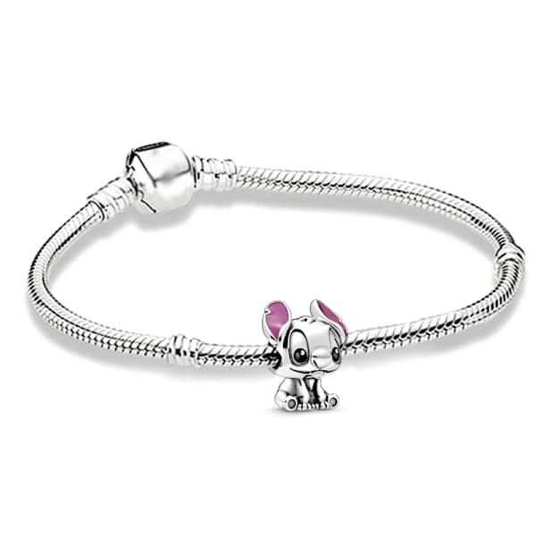 PANDORA Silver Sterling Disney Lilo Stitch Berlock Armband Berlock 21cm