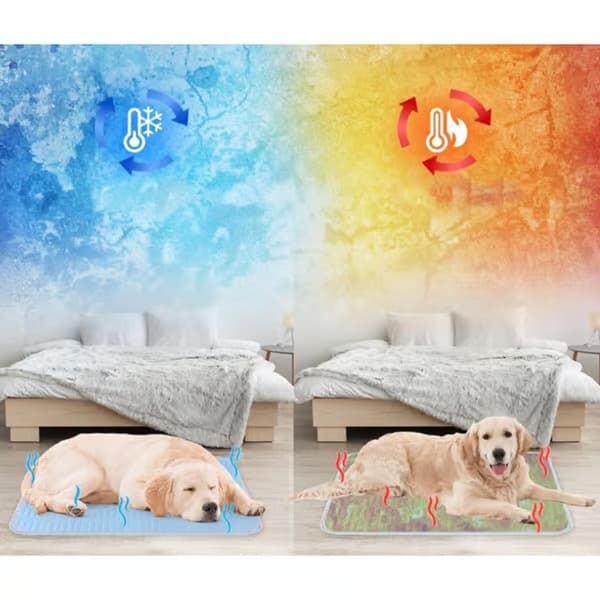 Selvkølende måtte til hund og kat - Åndbar, blød og maskinvaskbar, let og holdbart design, perfekt blue S