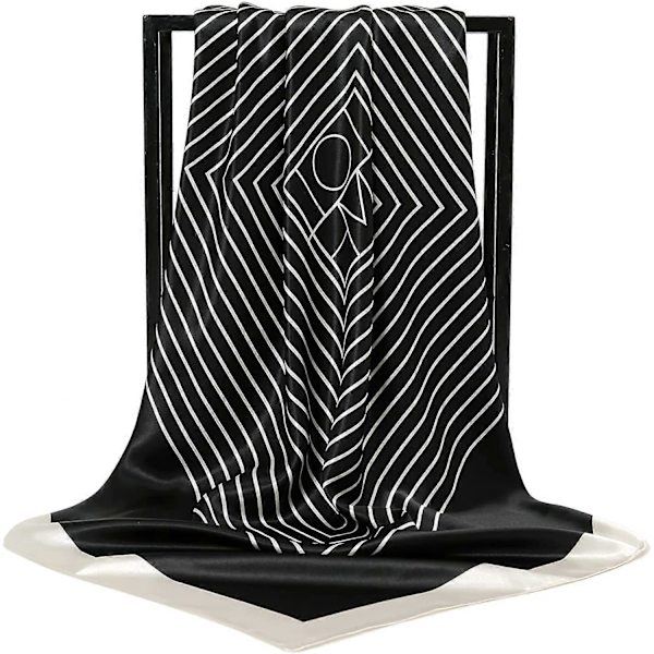 Huvudscarf i Silkesatin - Olaof Scarf för Kvinnor, Sova, Kvadratisk, Designer Bandana Olaof Scarf Style 3