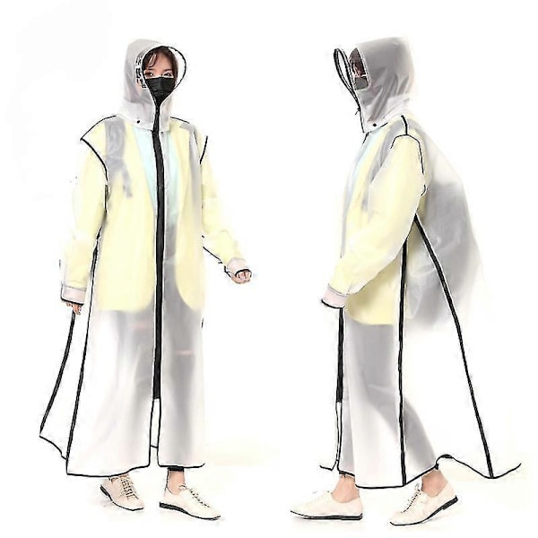 2023 Vespa Sadetakit Miehille/Miesten Vetoketjullinen Hupullinen Poncho Moottoripyörän Sadetakki Pitkä Malli Vaellusponcho Ympäristöystävällinen Sade Kesä-Yvan White xL