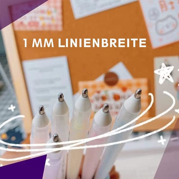 6 stk selvklæbende limpenne, scrapbog Quick Dry Glue Pen, Crafting Fabric Pen Flydende limpen, farverig Quick Dry