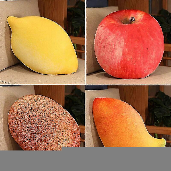 35-55 cm Eläväiset Hedelmäpehmolelut Simuloitu Omena Vesimeloni Mlemon Lychee Ango Mansikka Ananas Durian Täytetty Tyyny Pomegranate  B 35-55cm