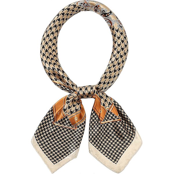 Huvudscarf i Silkesatin - Olaof Scarf för Kvinnor, Sova, Kvadratisk, Designer Bandana Olaof Scarf Style 10