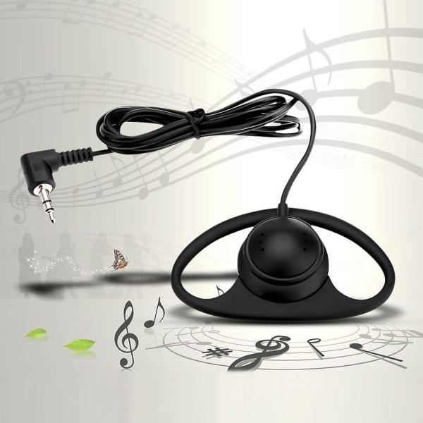 Enkeltsidet headset hovedtelefon Dobbeltkanal øretelefon 3,5 mm stik til bærbar pc Skype VoIP ICQ