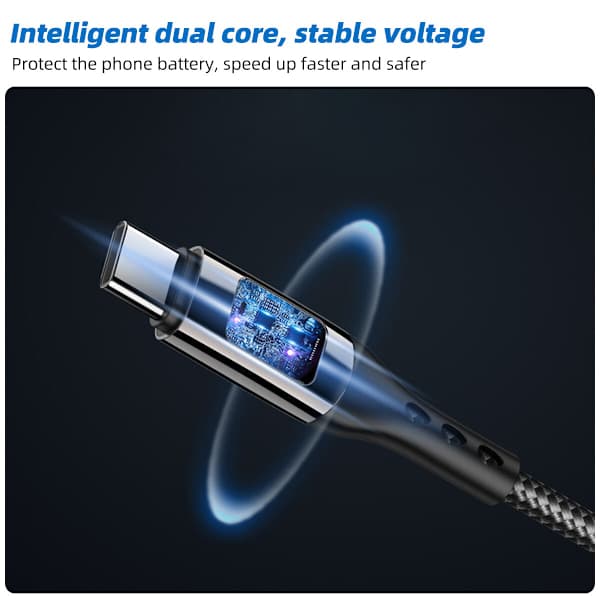 USB-C PD hurtigopladningskabel 100 W Sort 2 m Sort 2 m 2 m