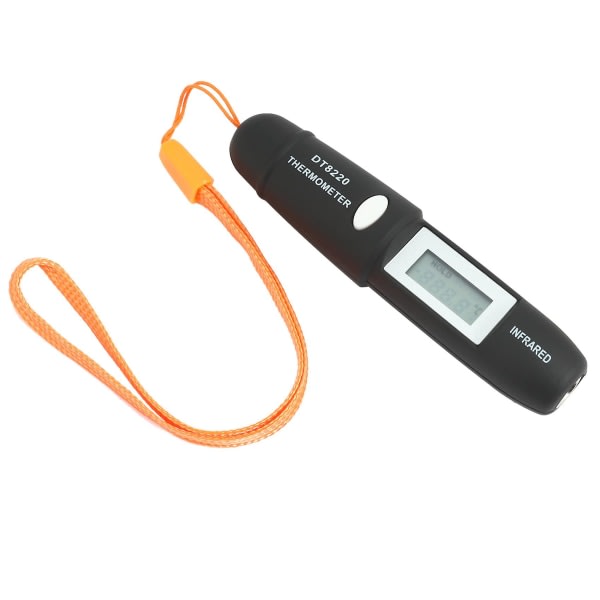Non-Contact Mini Infrarød Termometer Ir Temperaturmåling Digital LCD-skærm Infrarød Termometer Pen Dt8220 Sort