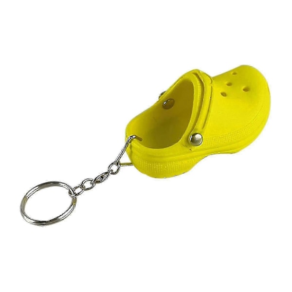 Mini Crocs -sandaaliketjun riipus avaimenperä avaimenpidike hauska avaimenperä lahja Yellow